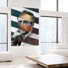 Van Gogh's Self Portrait & Paul Newman by Luigi Tarini on GIANT ART - orange photo manipulation