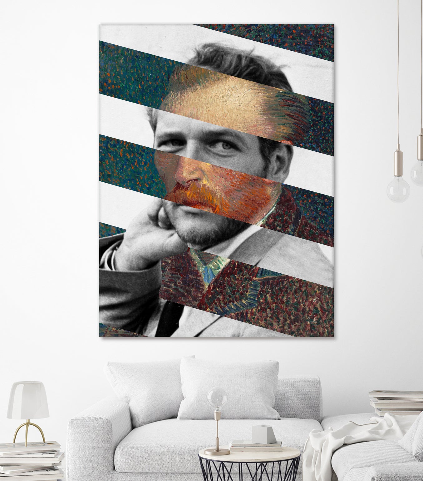 Van Gogh's Self Portrait & Paul Newman by Luigi Tarini on GIANT ART - orange photo manipulation