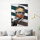 Van Gogh's Self Portrait & Paul Newman by Luigi Tarini on GIANT ART - orange photo manipulation