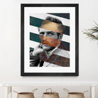 Van Gogh's Self Portrait & Paul Newman by Luigi Tarini on GIANT ART - orange photo manipulation