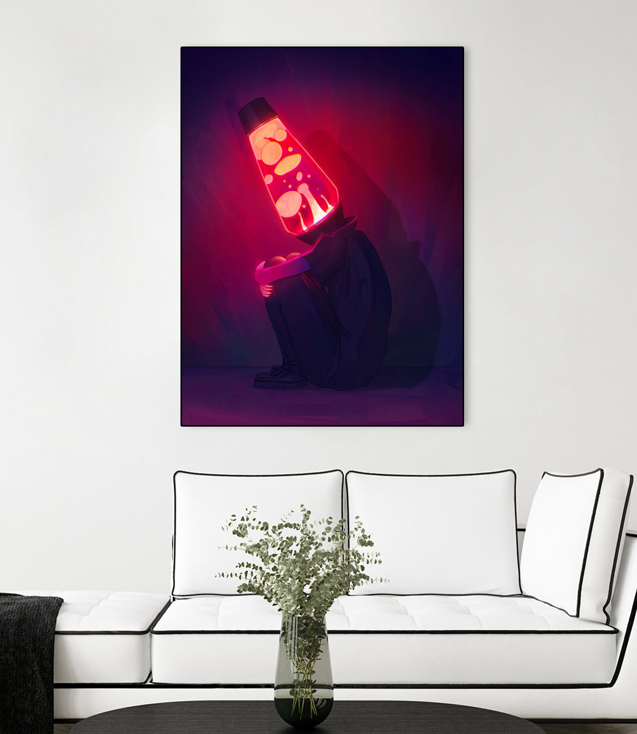 Lava Lamp Head by Francois Martin Painchaud on GIANT ART - red character design