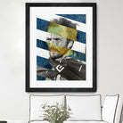 Van Gogh's Self Portrait and Clint Eastwood by Luigi Tarini on GIANT ART - blue photo manipulation