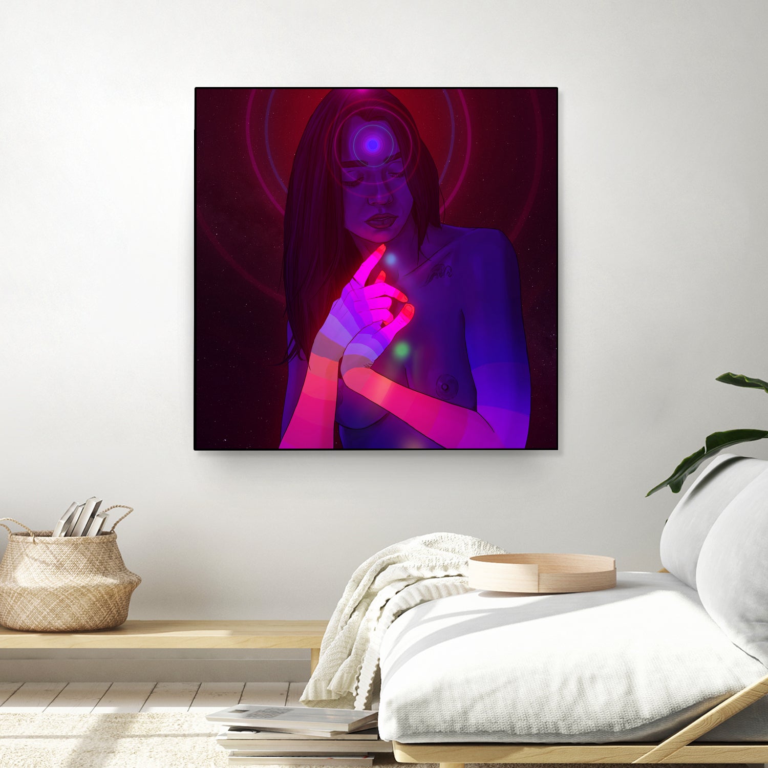 Vibing Psychonaut Girl 3 (GIF) by Francois Martin Painchaud on GIANT ART - pink character design