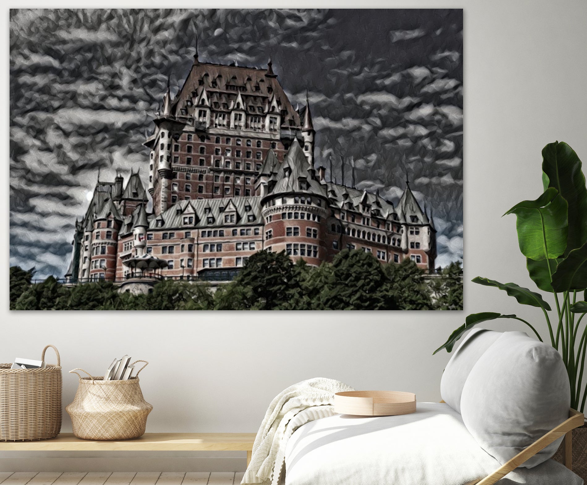 Canada Château Frontenac Artistic Illustration Rough by Renna Jason on GIANT ART - white cartooning