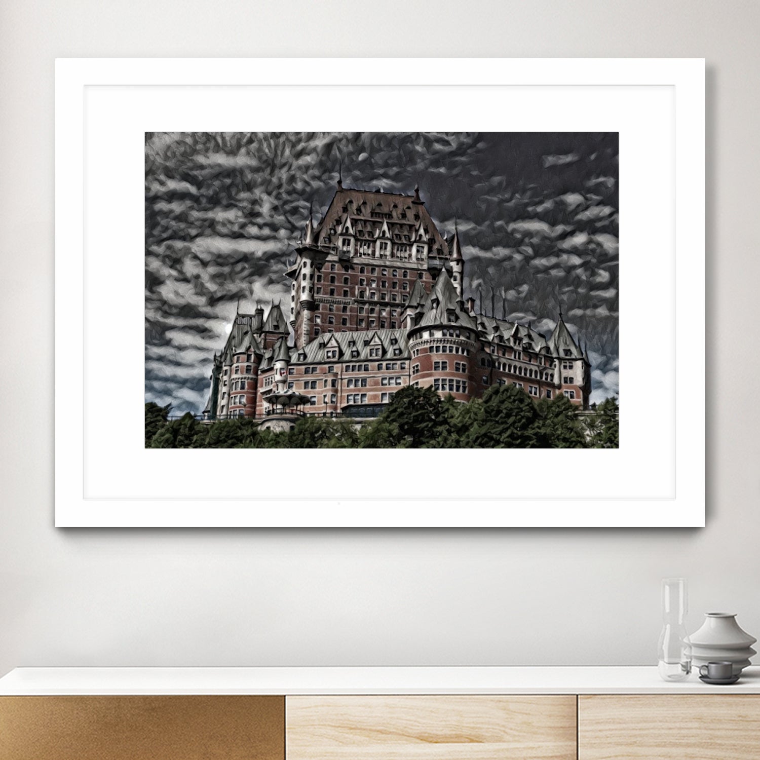 Canada Château Frontenac Artistic Illustration Rough by Renna Jason on GIANT ART - white cartooning