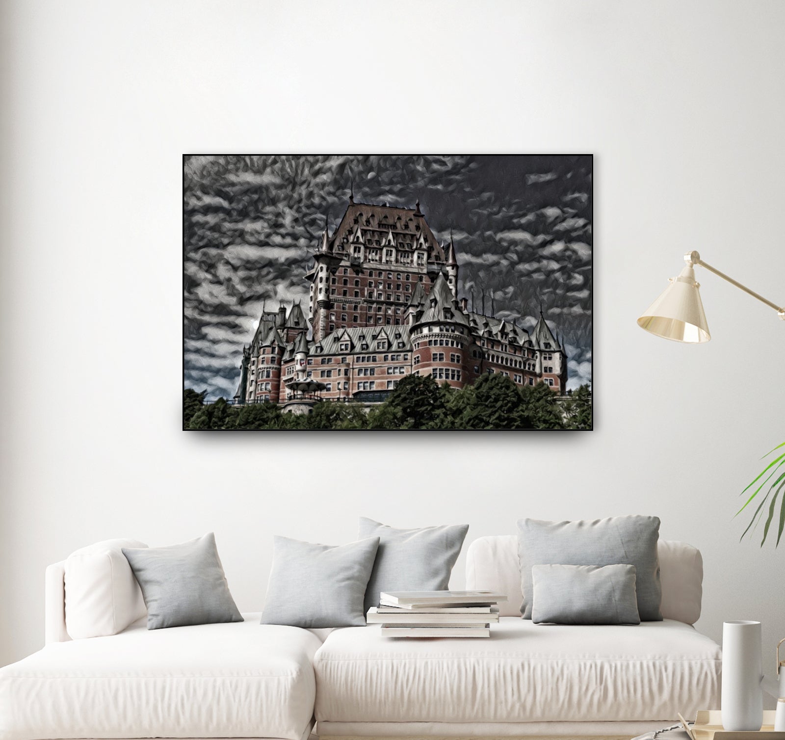 Canada Château Frontenac Artistic Illustration Rough by Renna Jason on GIANT ART - white cartooning