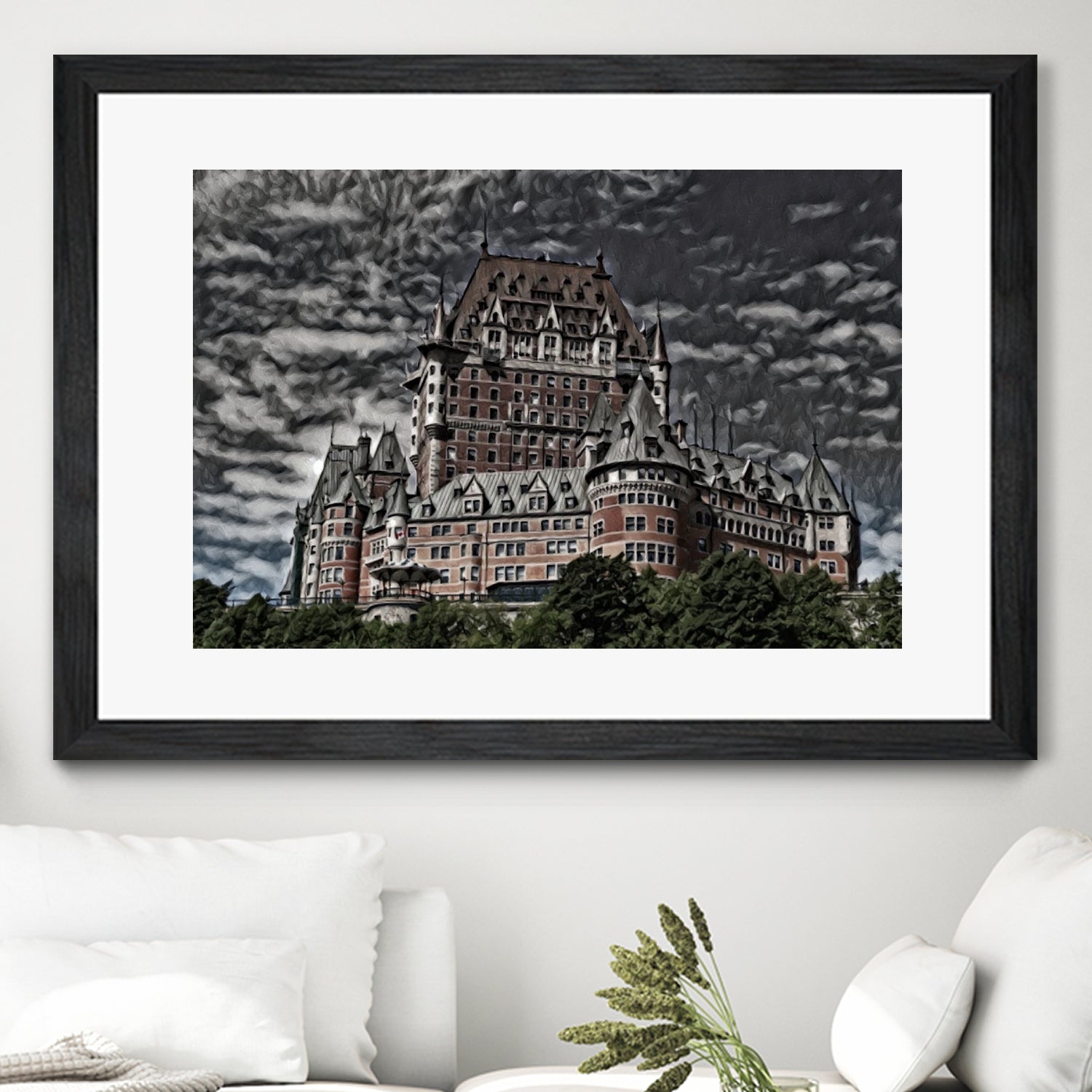 Canada Château Frontenac Artistic Illustration Rough by Renna Jason on GIANT ART - white cartooning