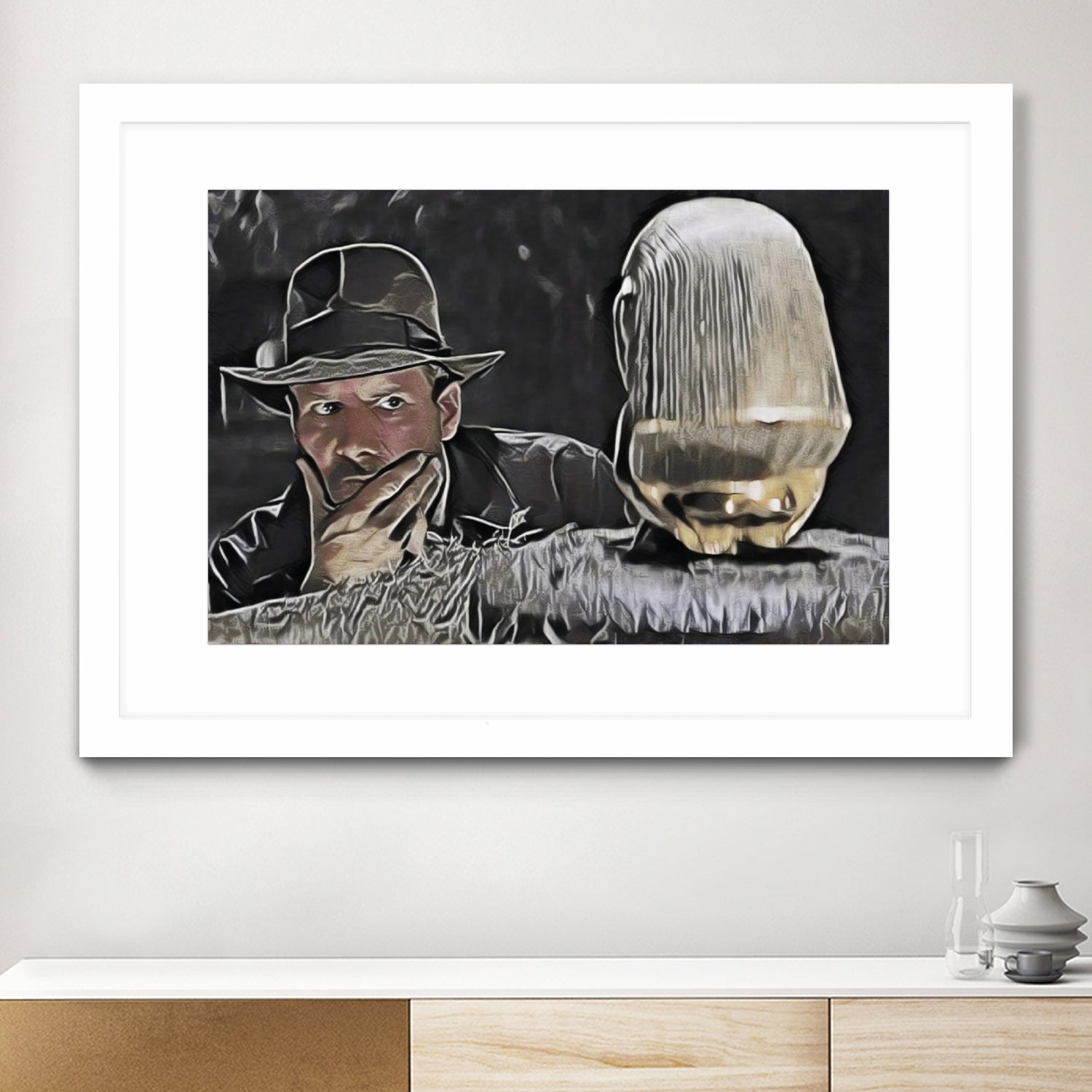 Indiana Jones Surprised Mistery Damned Hidden Treasur by Luis Lonn on GIANT ART - black cartooning