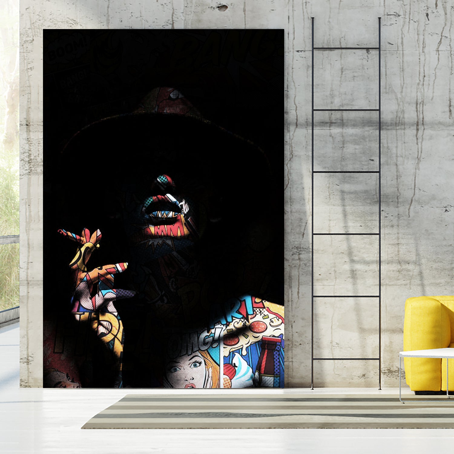 Pop art in the shadows by Menelaos Trompoukis on GIANT ART - black digital painting