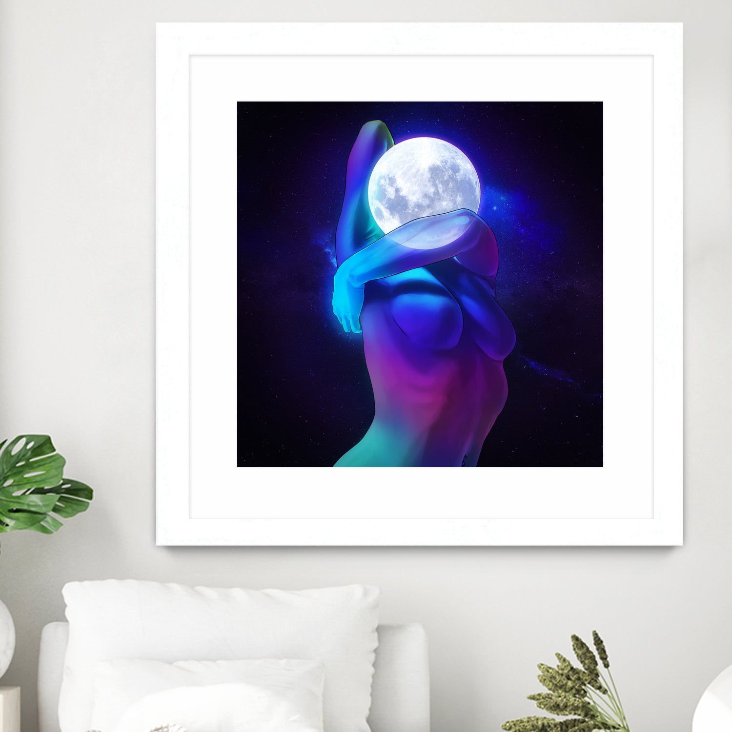 Moon Head by Francois Martin Painchaud on GIANT ART - blue character design