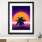 Retrowave Palm Sunset by Muhammad Daffa Umar on GIANT ART - black photo illustration