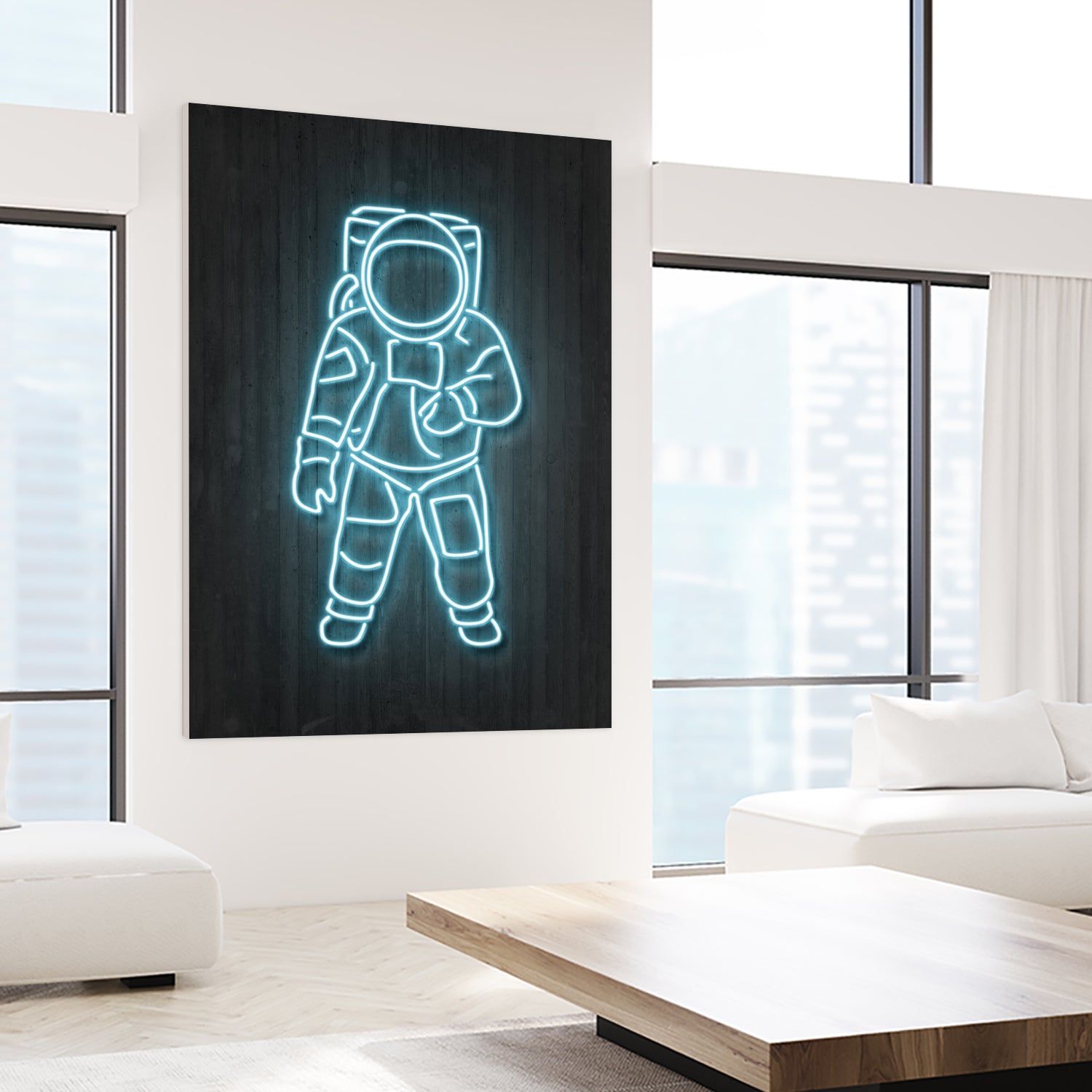 Astronaut by Octavian Mihai Mielu on GIANT ART - blue digital painting