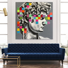 Pixel david by eugenia retana on GIANT ART - gray mixed media