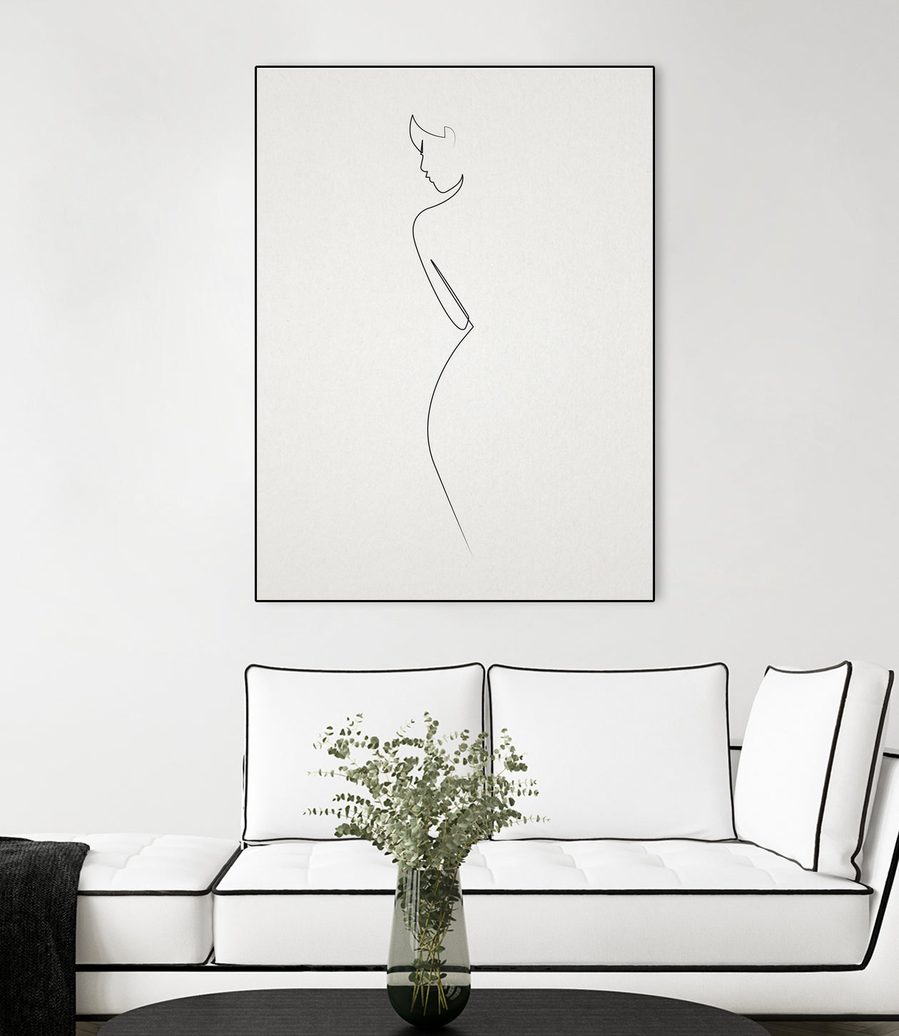 One Line nude by Christophe Louis on GIANT ART - brown digital drawing