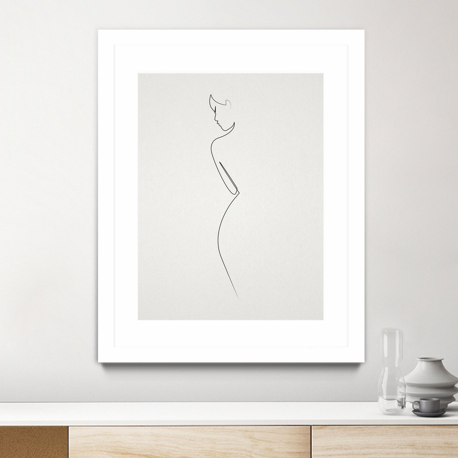 One Line nude by Christophe Louis on GIANT ART - brown digital drawing