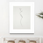 One Line nude by Christophe Louis on GIANT ART - brown digital drawing