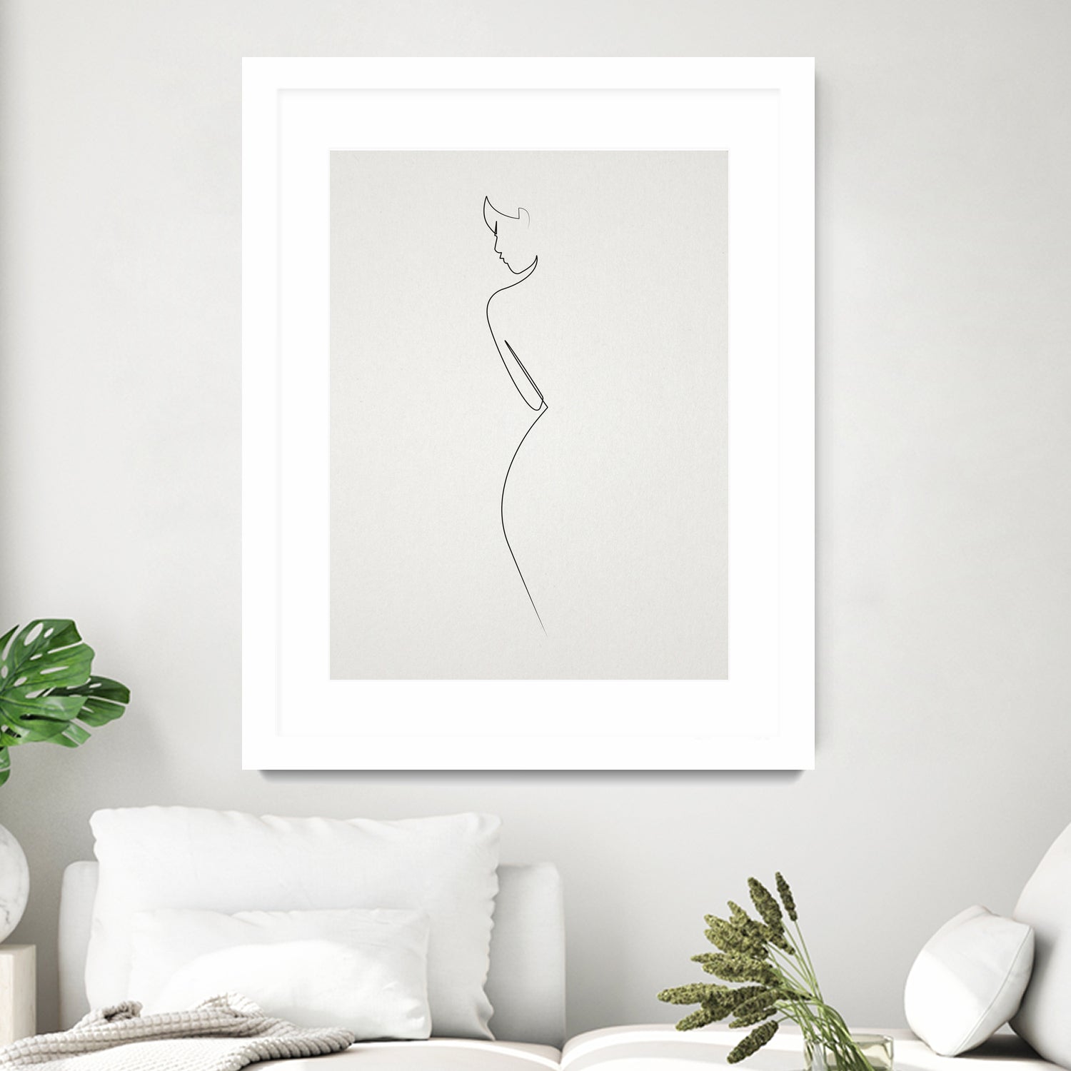 One Line nude by Christophe Louis on GIANT ART - brown digital drawing