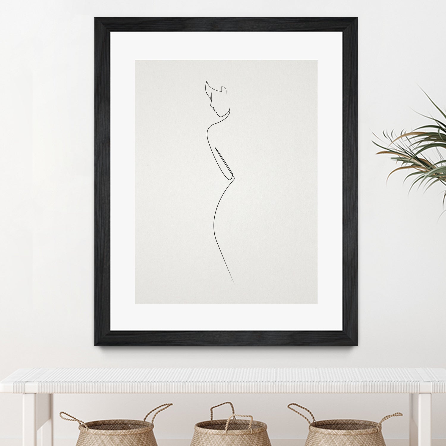 One Line nude by Christophe Louis on GIANT ART - brown digital drawing