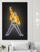 Freddy Mercury by Octavian Mihai Mielu on GIANT ART - yellow 3d art