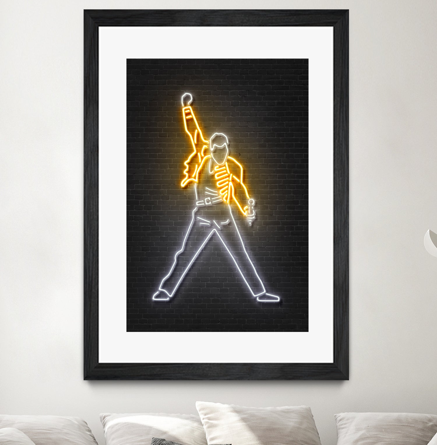 Freddy Mercury by Octavian Mihai Mielu on GIANT ART - yellow 3d art