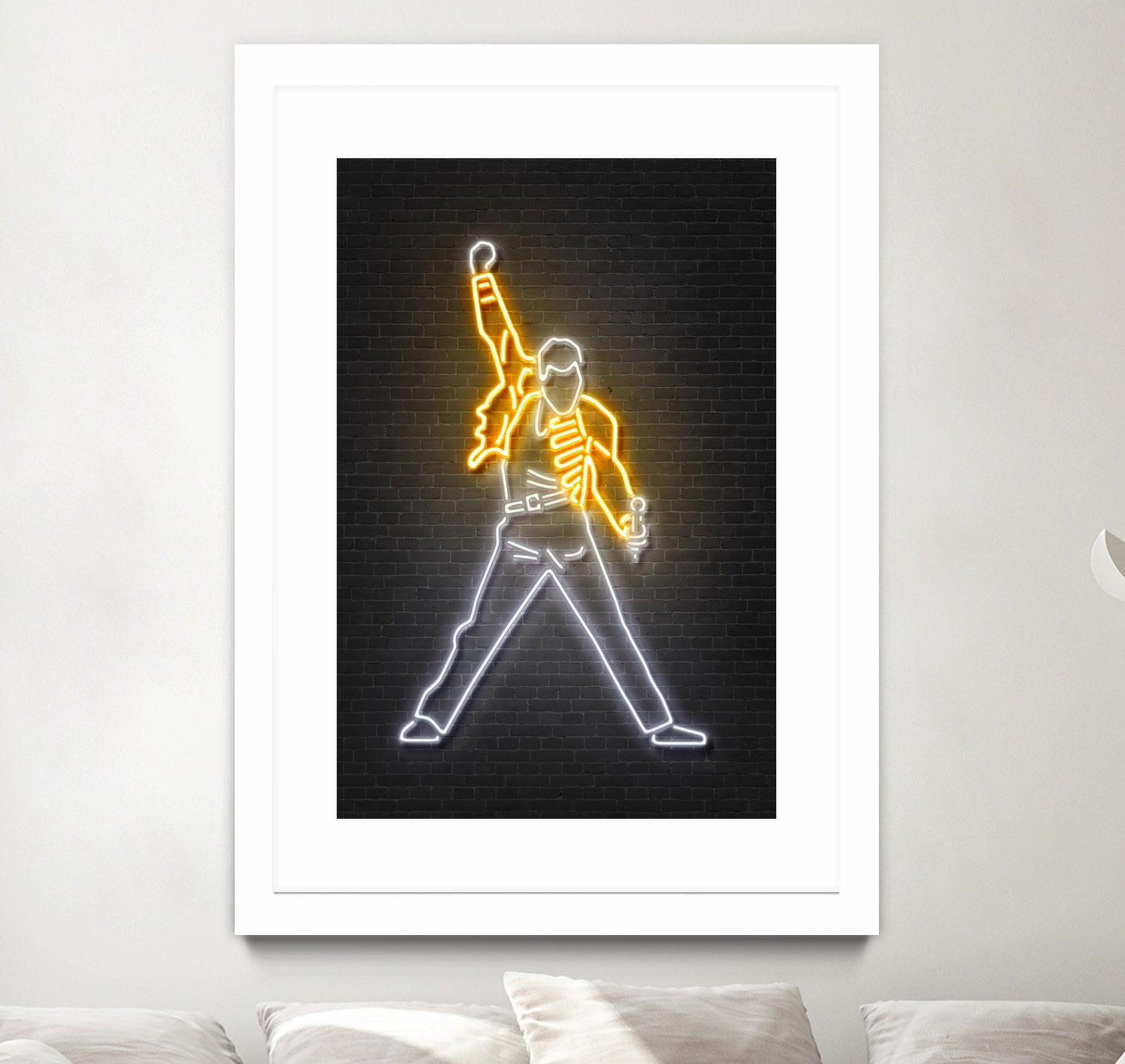 Freddy Mercury by Octavian Mihai Mielu on GIANT ART - yellow 3d art