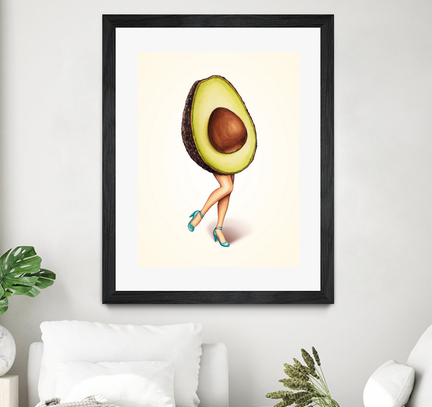 Avocado Girl by Kelly Gilleran on GIANT ART - green mixed media