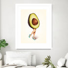 Avocado Girl by Kelly Gilleran on GIANT ART - green mixed media