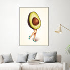 Avocado Girl by Kelly Gilleran on GIANT ART - green mixed media