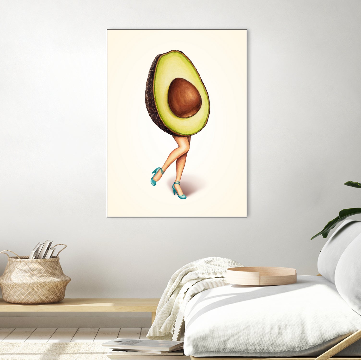 Avocado Girl by Kelly Gilleran on GIANT ART - green mixed media