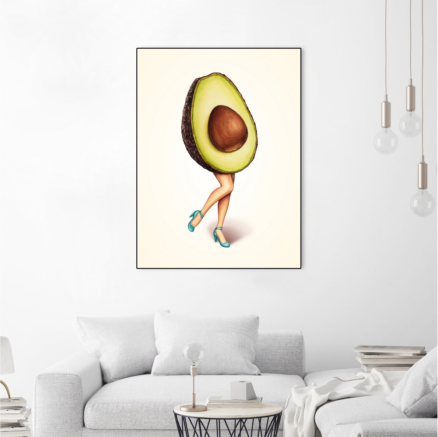 Avocado Girl by Kelly Gilleran on GIANT ART - green mixed media