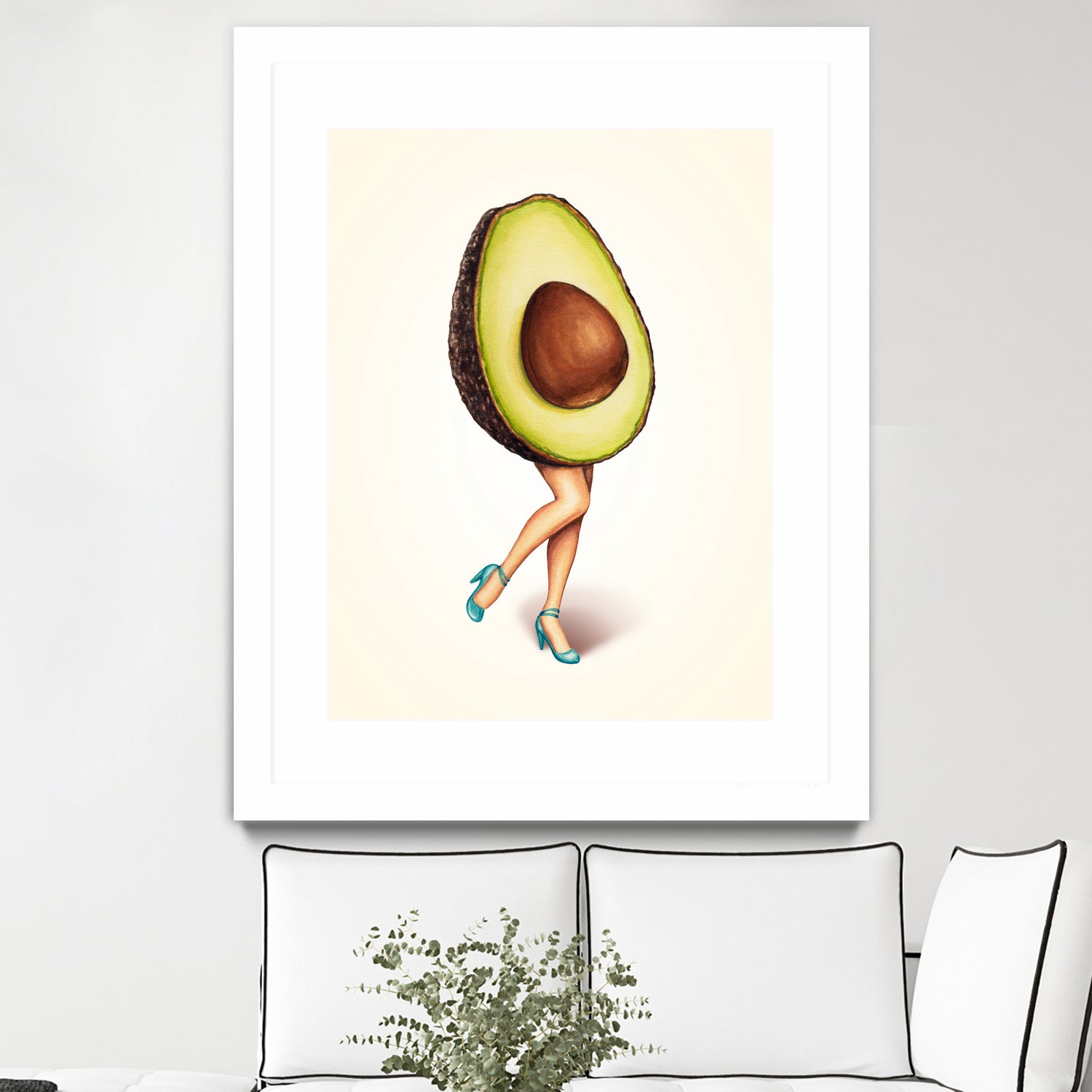 Avocado Girl by Kelly Gilleran on GIANT ART - green mixed media