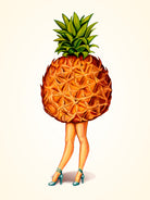 Pineapple Girl by Kelly Gilleran on GIANT ART - yellow mixed media