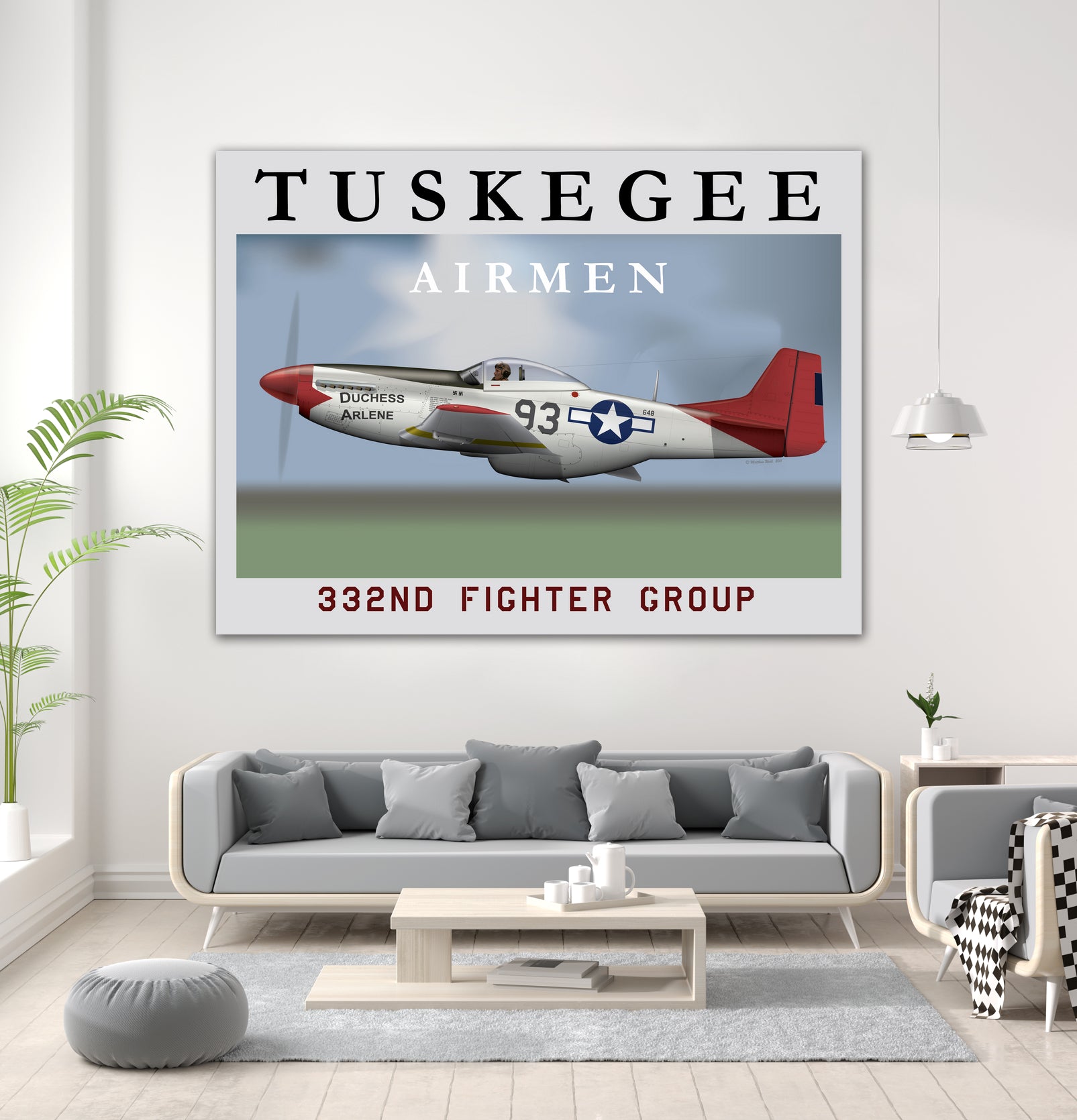 Duchess Arlene Of The Tuskegee Airmen by Matthew Webb on GIANT ART - gray digital drawing