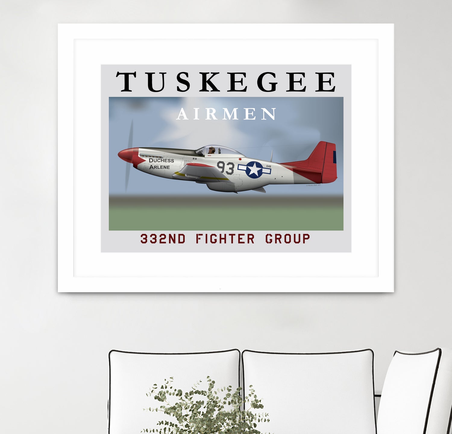 Duchess Arlene Of The Tuskegee Airmen by Matthew Webb on GIANT ART - gray digital drawing