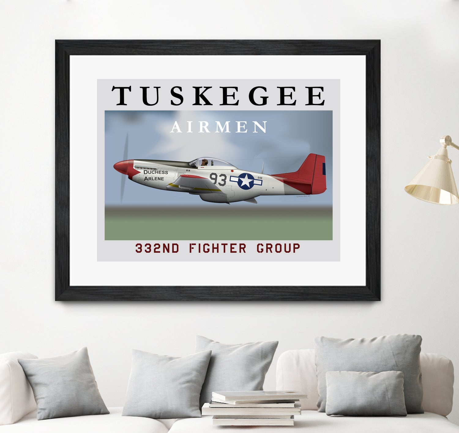 Duchess Arlene Of The Tuskegee Airmen by Matthew Webb on GIANT ART - gray digital drawing