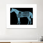 HORSE  LT BLUE by Thomas Fernez on GIANT ART - blue digital drawing