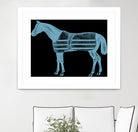 HORSE  LT BLUE by Thomas Fernez on GIANT ART - blue digital drawing