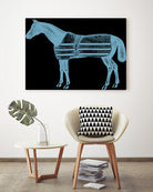HORSE  LT BLUE by Thomas Fernez on GIANT ART - blue digital drawing