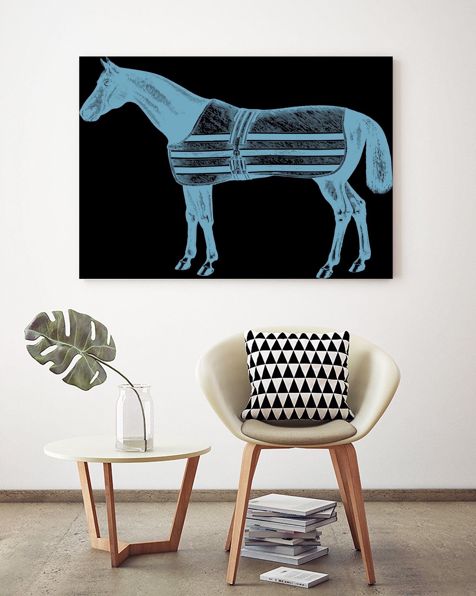 HORSE  LT BLUE by Thomas Fernez on GIANT ART - blue digital drawing