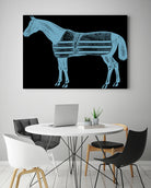HORSE  LT BLUE by Thomas Fernez on GIANT ART - blue digital drawing
