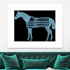 HORSE  LT BLUE by Thomas Fernez on GIANT ART - blue digital drawing