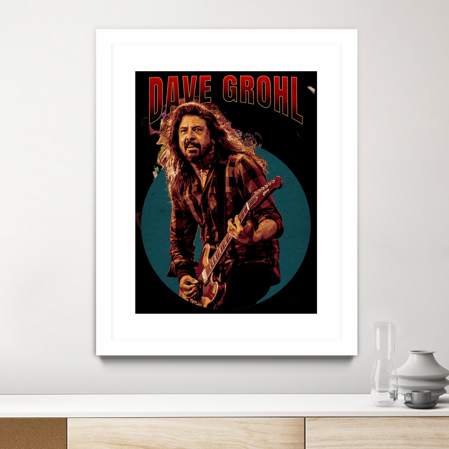 Dave Grohl Live in Show by ade niroi91 on GIANT ART - white photo illustration