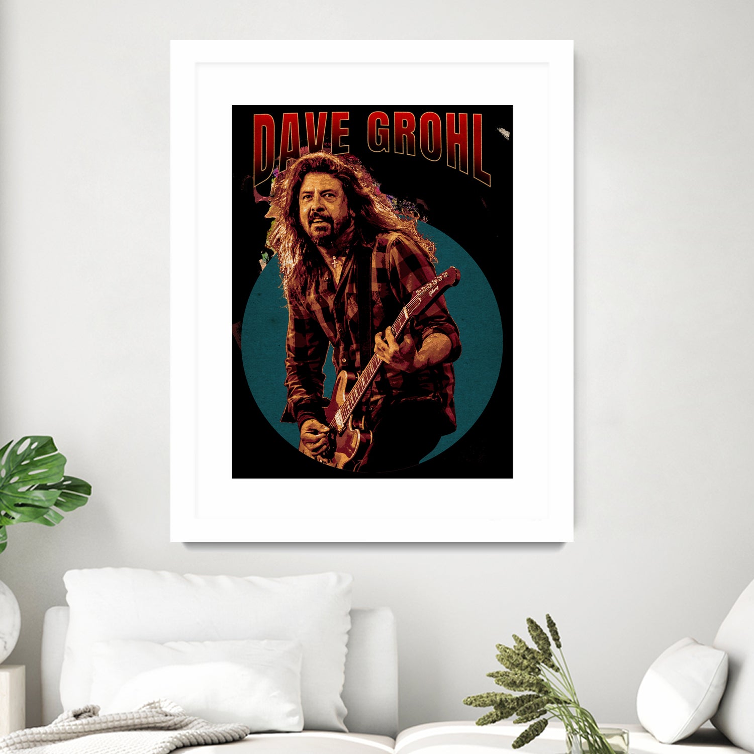 Dave Grohl Live in Show by ade niroi91 on GIANT ART - white photo illustration