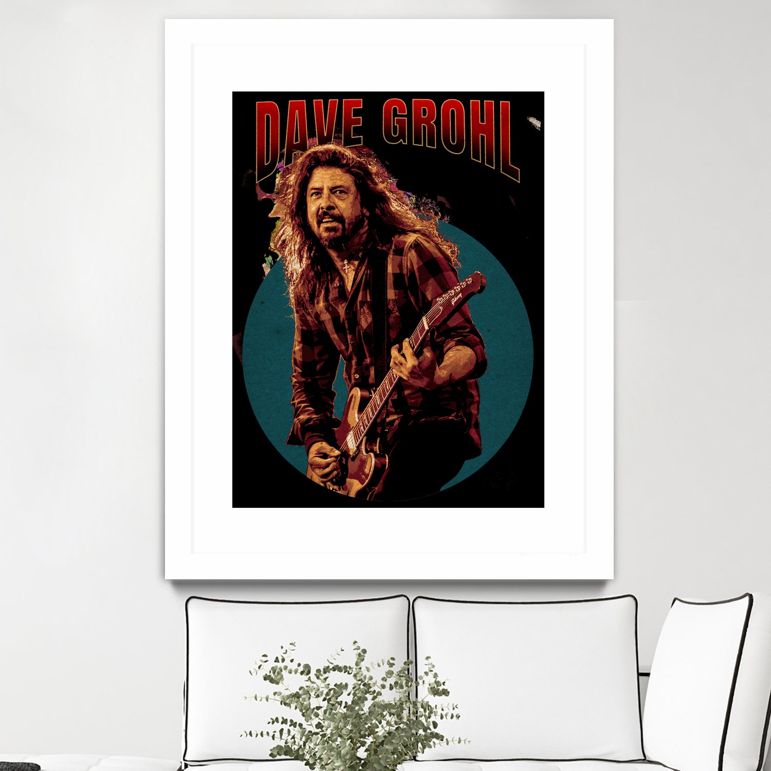 Dave Grohl Live in Show by ade niroi91 on GIANT ART - white photo illustration