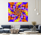 Spiral Squares by Pete Smith on GIANT ART - fuchsia digital painting