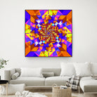 Spiral Squares by Pete Smith on GIANT ART - fuchsia digital painting