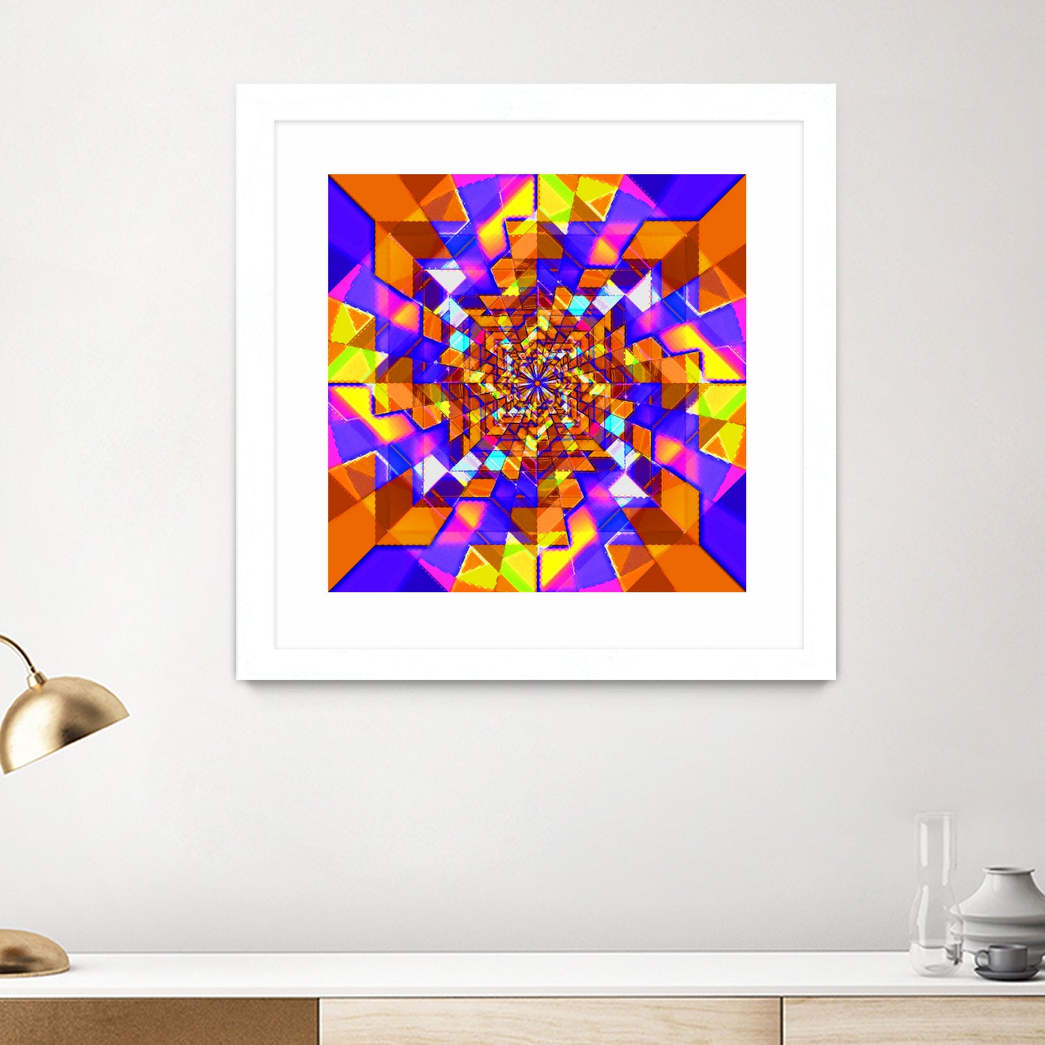 Spiral Squares by Pete Smith on GIANT ART - fuchsia digital painting