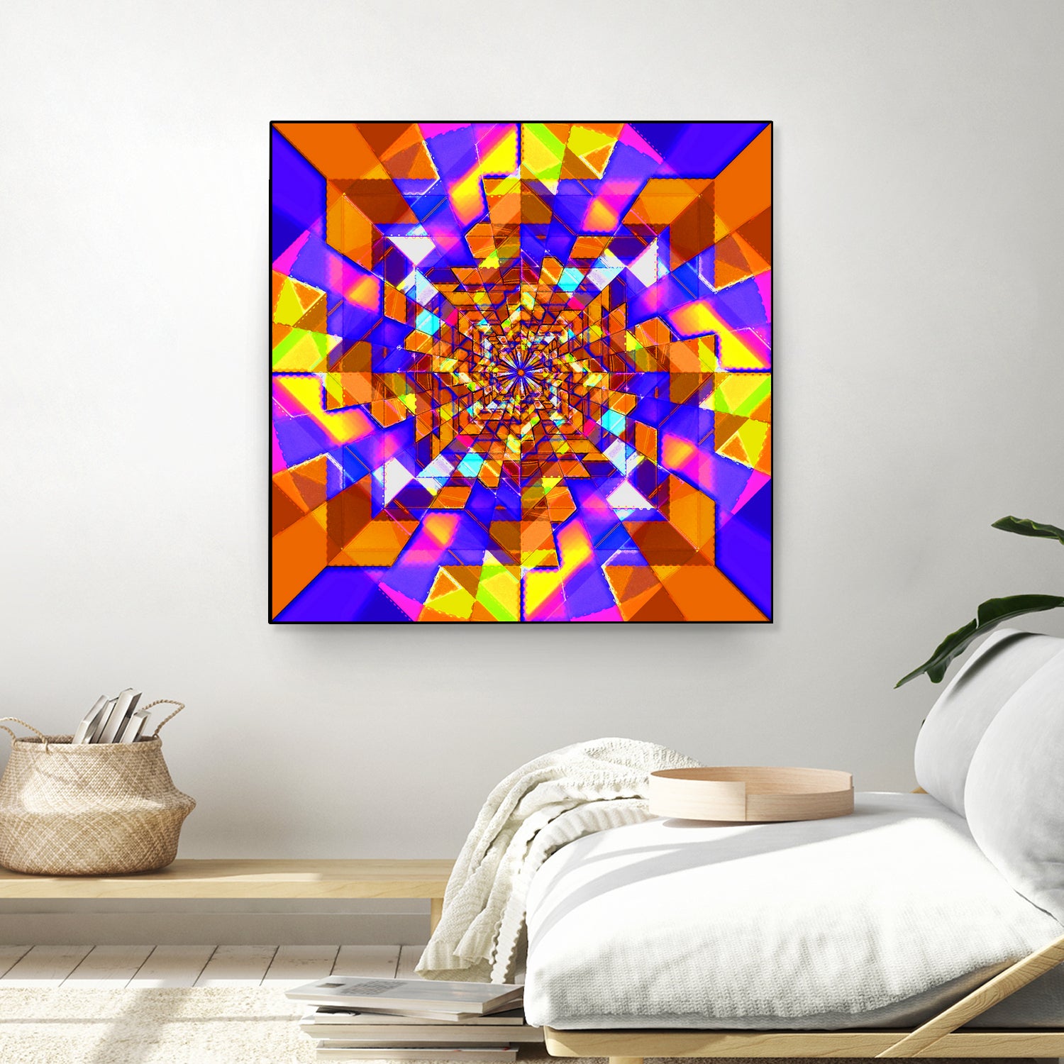 Spiral Squares by Pete Smith on GIANT ART - fuchsia digital painting