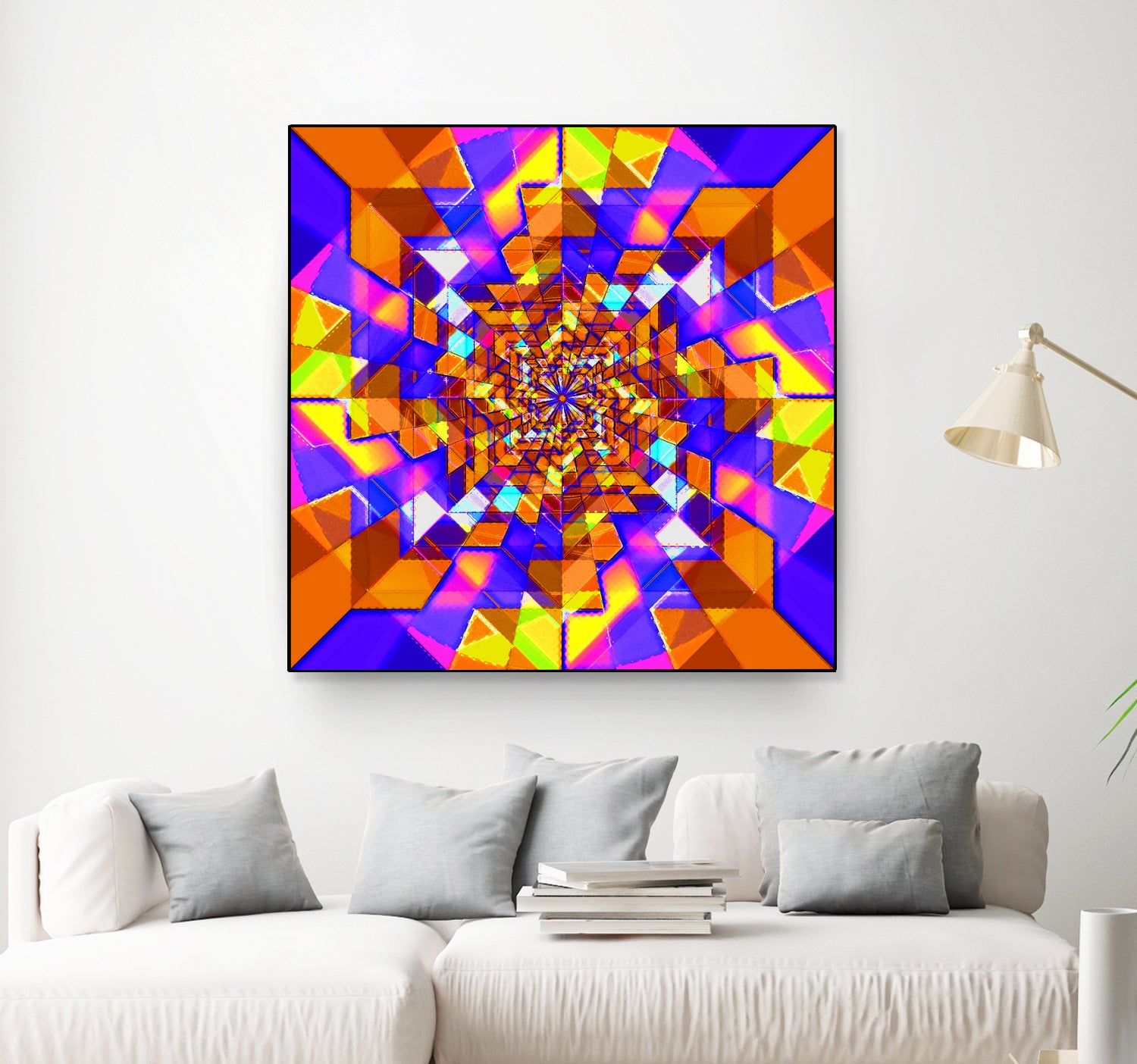 Spiral Squares by Pete Smith on GIANT ART - fuchsia digital painting