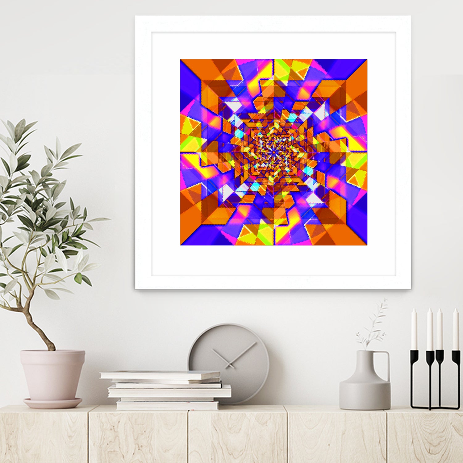 Spiral Squares by Pete Smith on GIANT ART - fuchsia digital painting